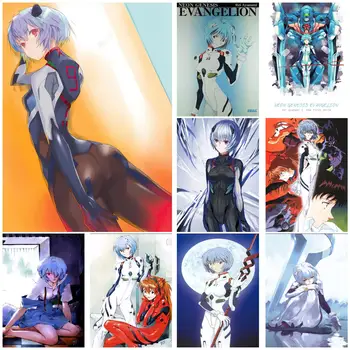 rei ayanami Anime vaizdo žaidimų drobės meno plakatas ir sienų menas Paveikslėlių spausdinimas Modernus šeimos miegamojo dekoro plakatai