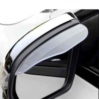 Universalus 2Pcs automobilio galinio vaizdo veidrodėlis Lietaus antakis Volkswagen vw t5 passat b5 b6 b7 b8 cc golf 4 5 6 7 mk4 mk5 mk7 polo tiguan